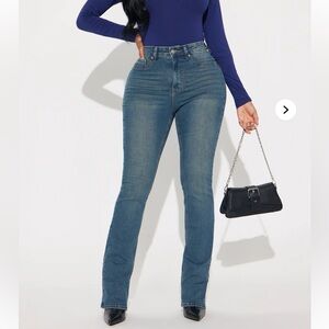 Fashion Nova Tucson Booty Lifting Stretch Bootcut Jeans - Dark Wash Denim